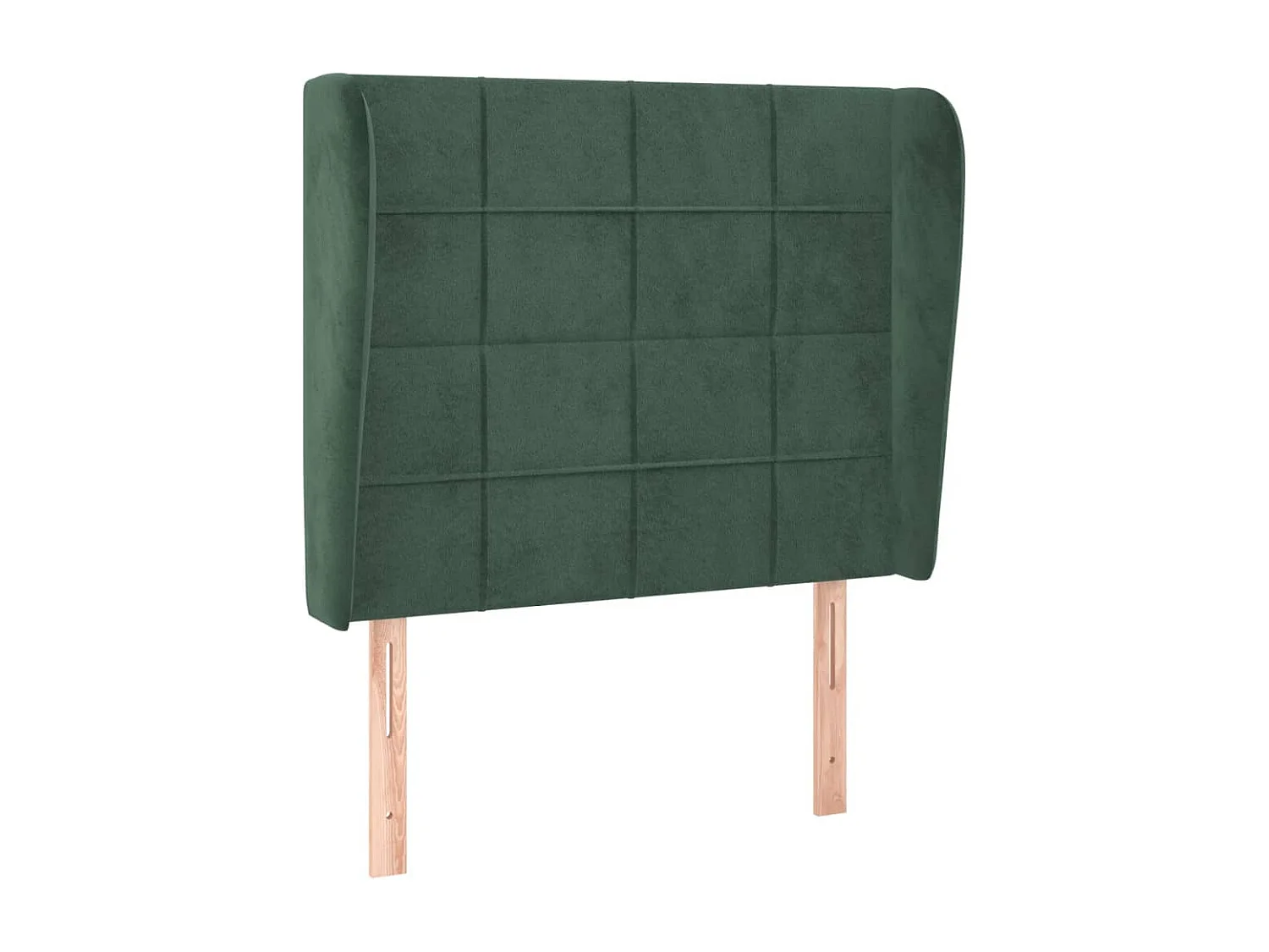 Tête de lit avec oreilles Vert foncé 93x23x118/128 cm Velours