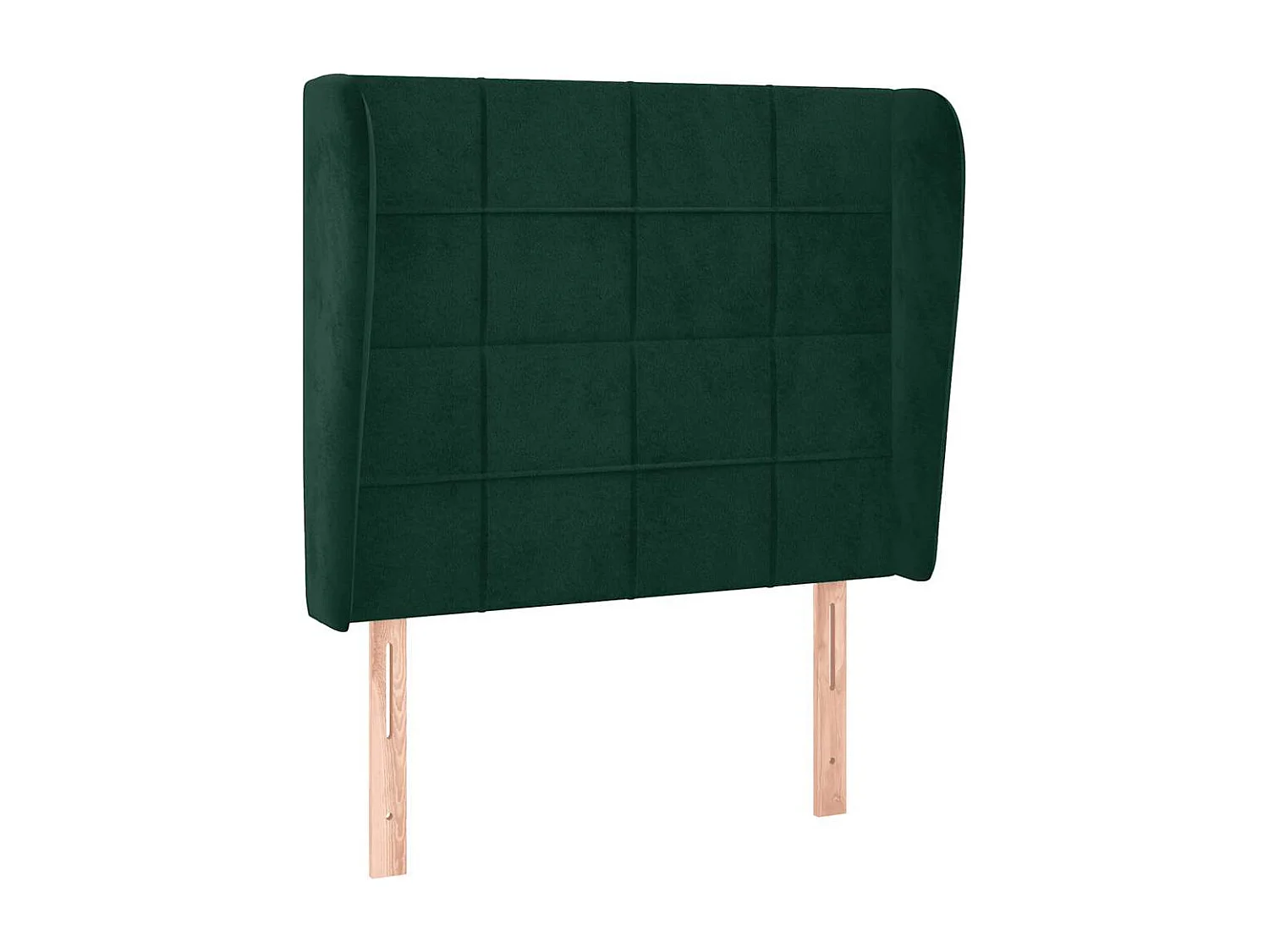 Tête de lit avec oreilles Vert foncé 93x23x118/128 cm Velours