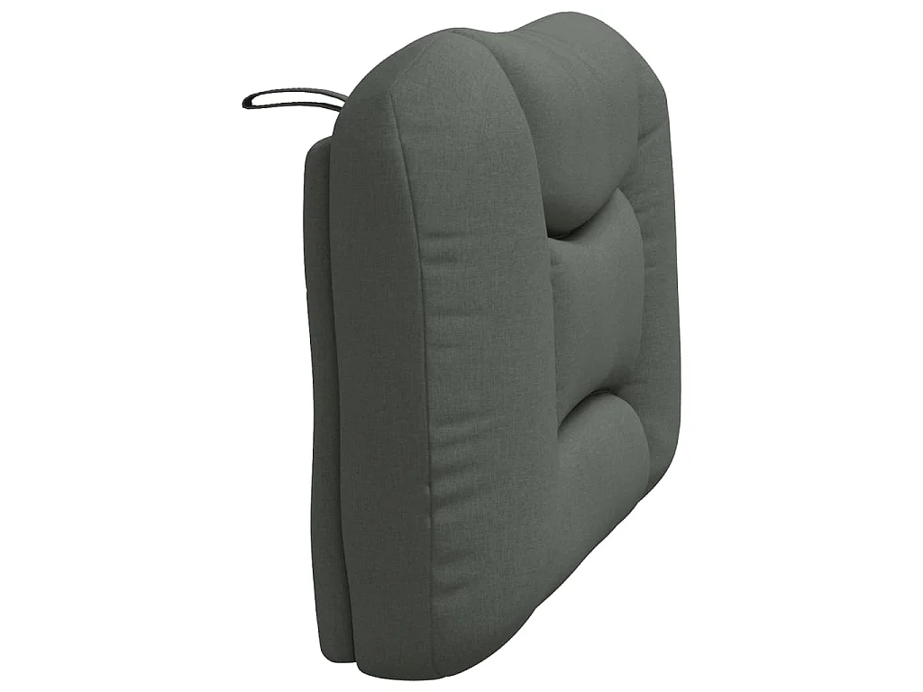 Coussin de tête de lit Hvar gris foncé 90 cm tissu