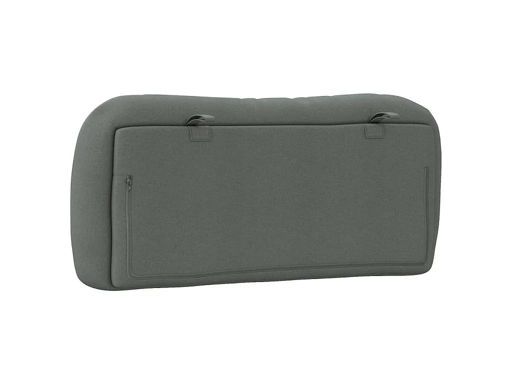 Coussin de tête de lit Hvar gris foncé 90 cm tissu