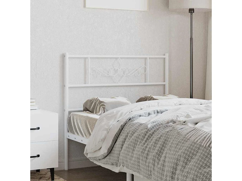 Tête de lit de remplacement métal blanc 100 cm