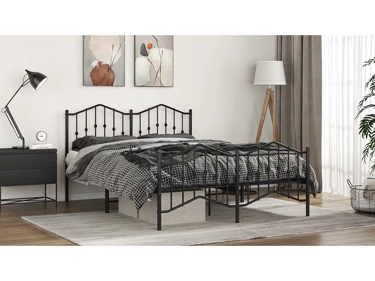 Tête de lit de remplacement métal blanc 150 cm