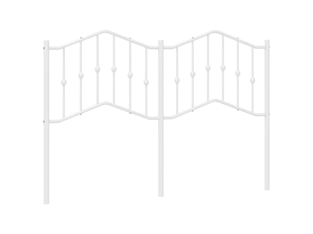 Vervangend hoofdbord 150 cm metaal wit