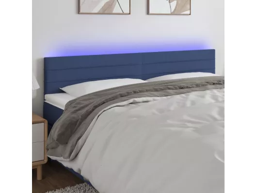 Kauf Unique LED Kopfteil Blau 160x5x78/88 cm Stoff