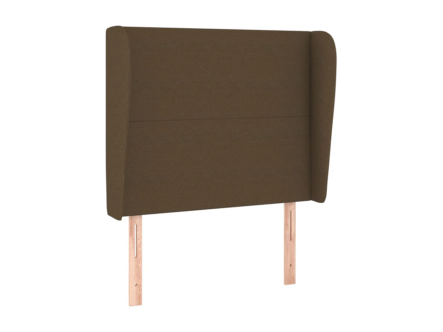 Hoofdbord met randen 93x23x118/128 cm stof donkerbruin