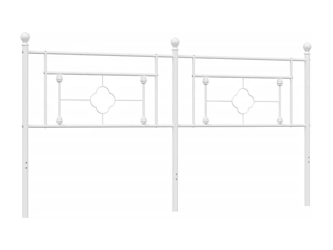 Tête de lit métal blanc 180 cm