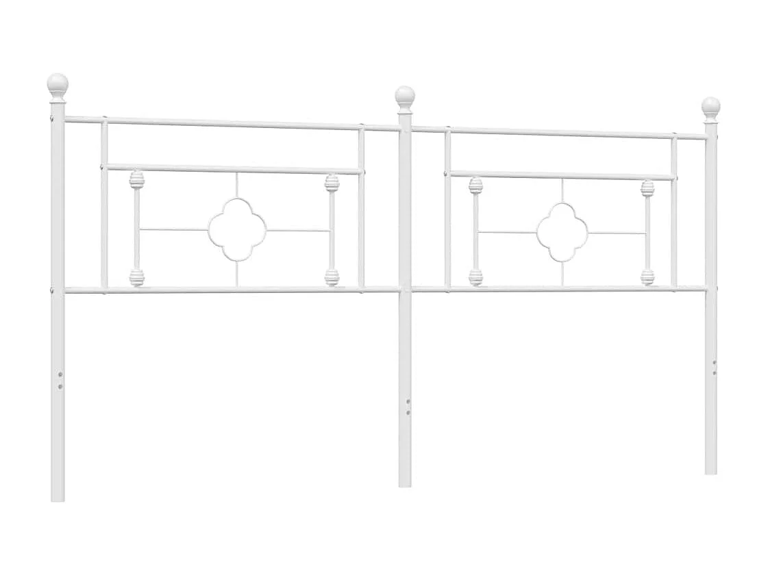 Ersatz-Kopfteil Metall Weiß 180 cm