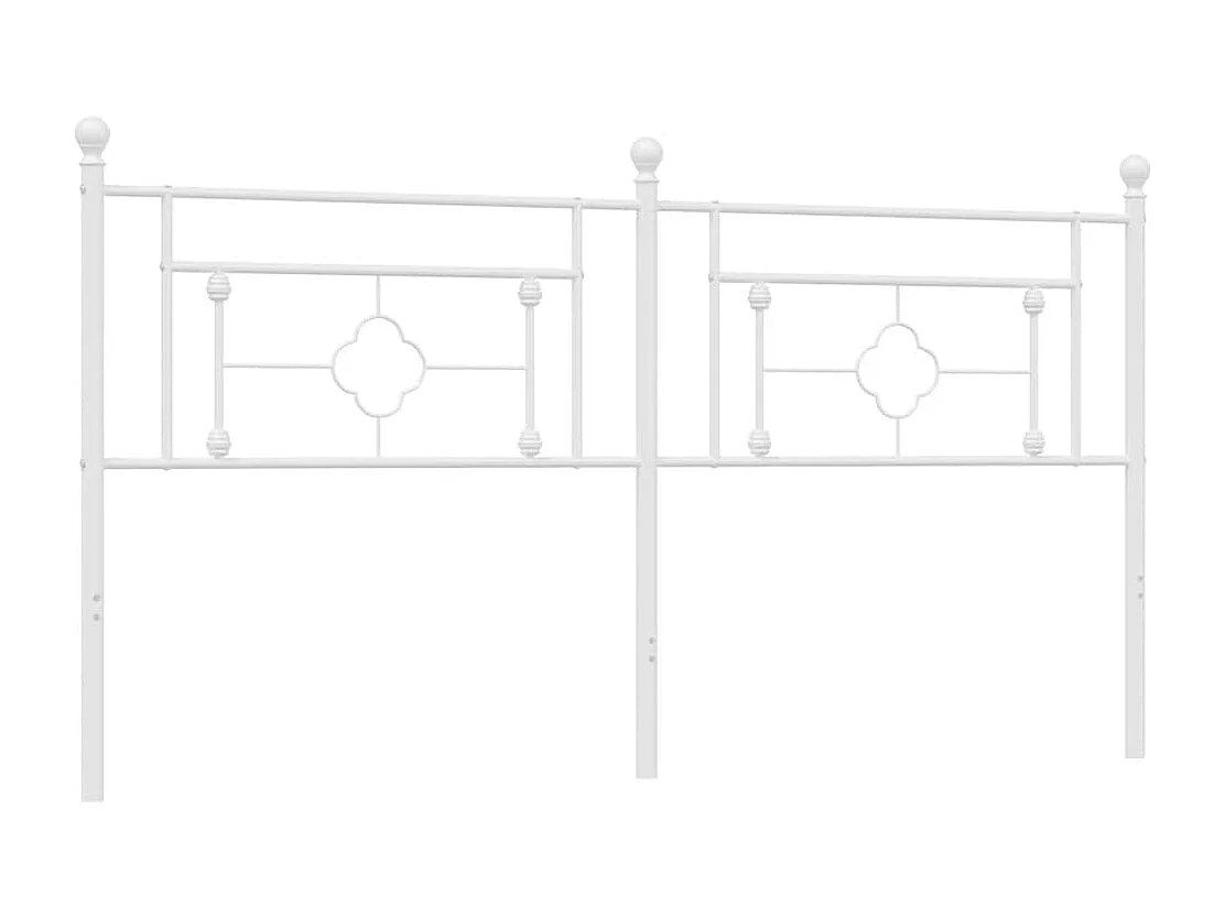 Ersatz-Kopfteil Metall Weiß 180 cm