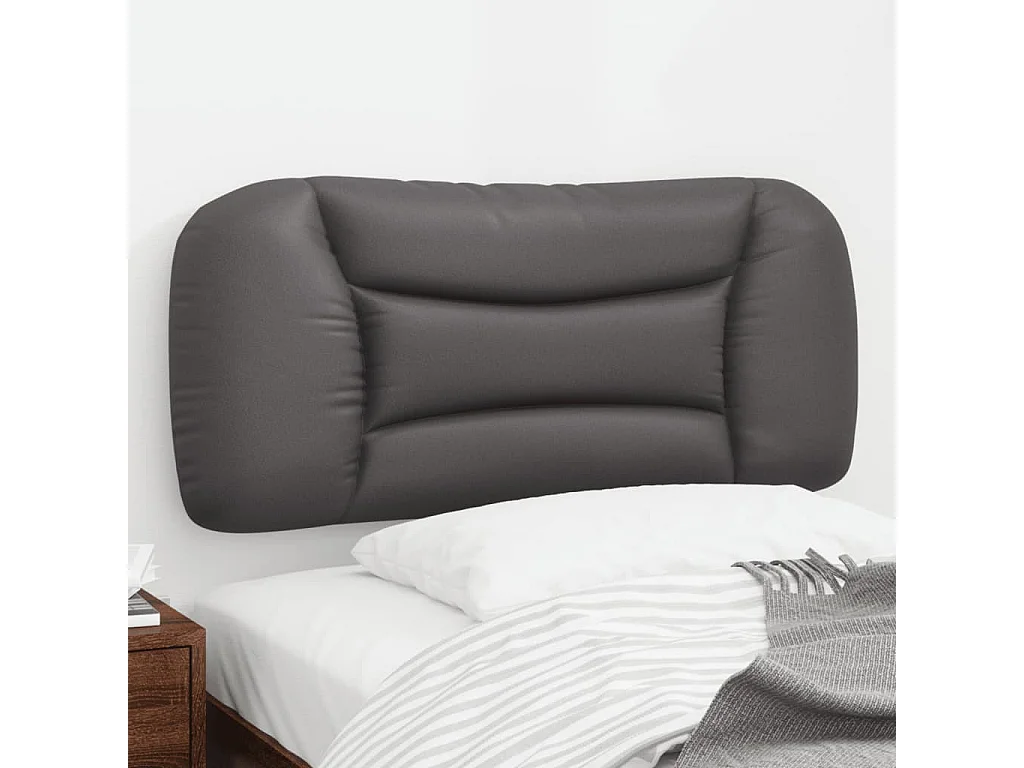 Coussin de tête de lit Hvar gris 80 cm similicuir