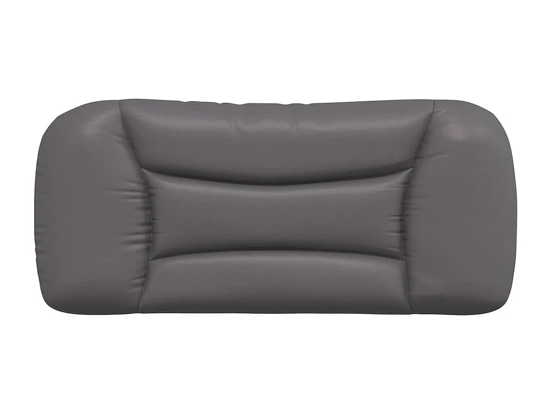 Coussin de tête de lit Hvar gris 80 cm similicuir
