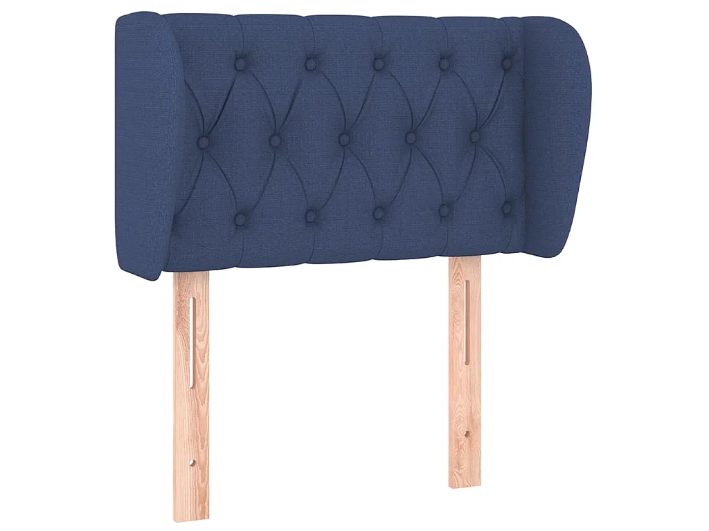 Testiera ad Orecchio Blu 83 x 23 x 78/88cm in Tessuto