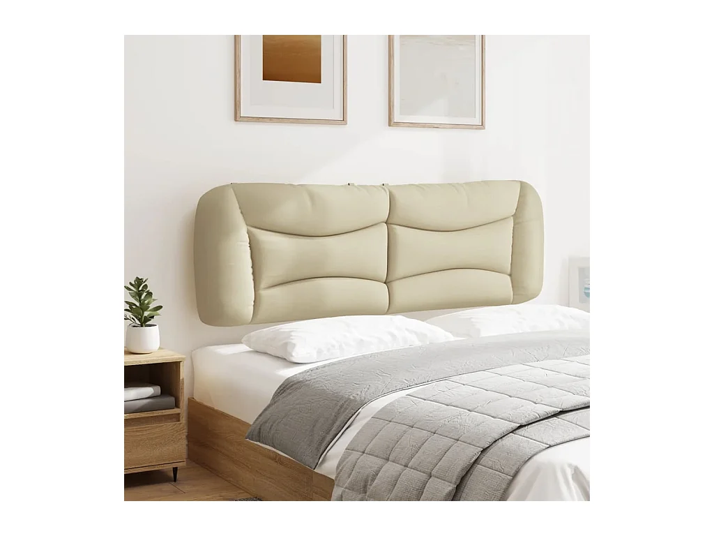 Coussin de tête de lit Hvar crème 160 cm tissu