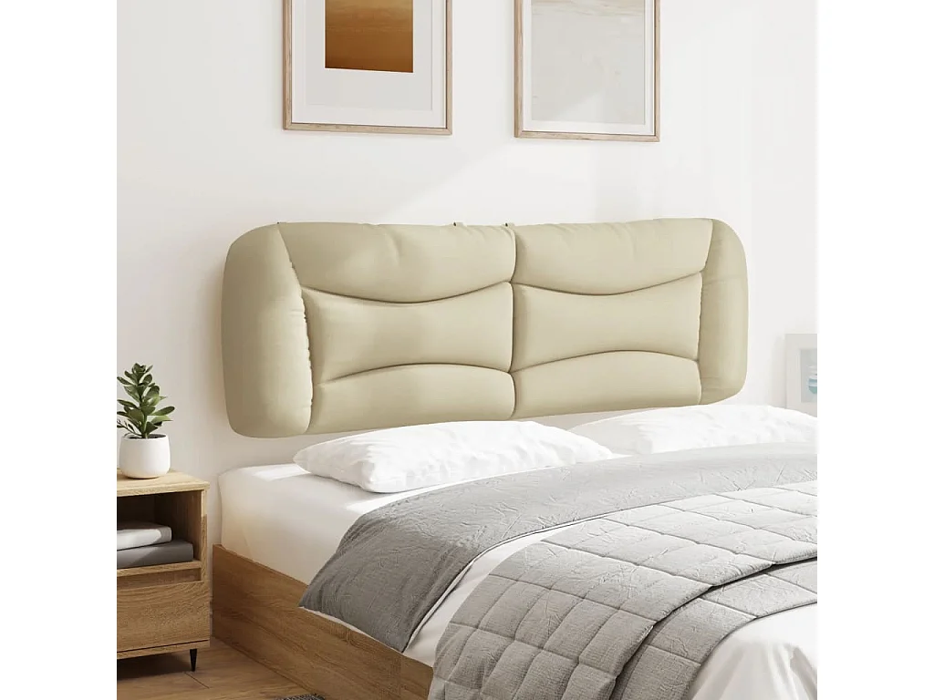 Coussin de tête de lit Hvar crème 160 cm tissu