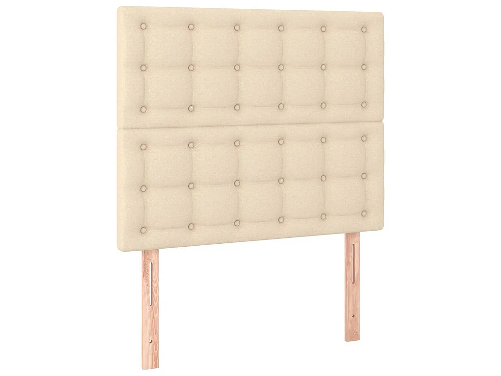 Tête de lit à LED Crème 80x5x118/128 cm Tissu