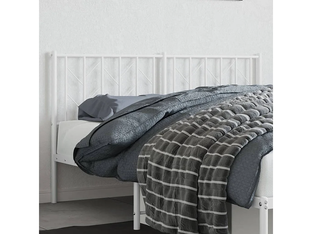 Testiera in Metallo Bianco 150 cm