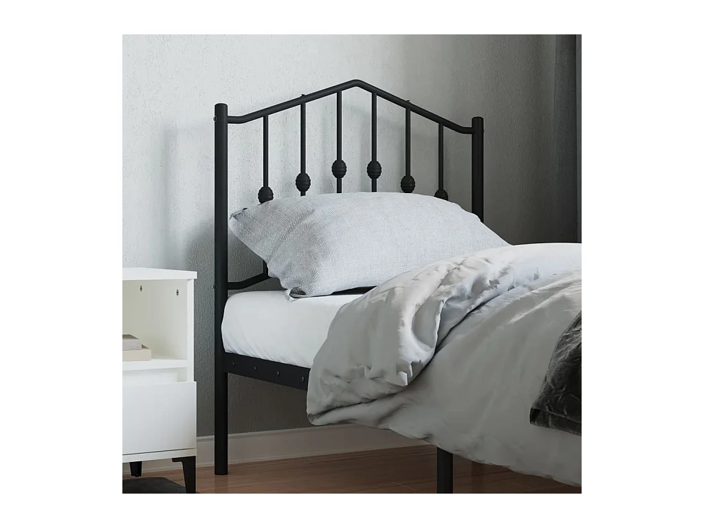 Tête de lit métal noir 75 cm
