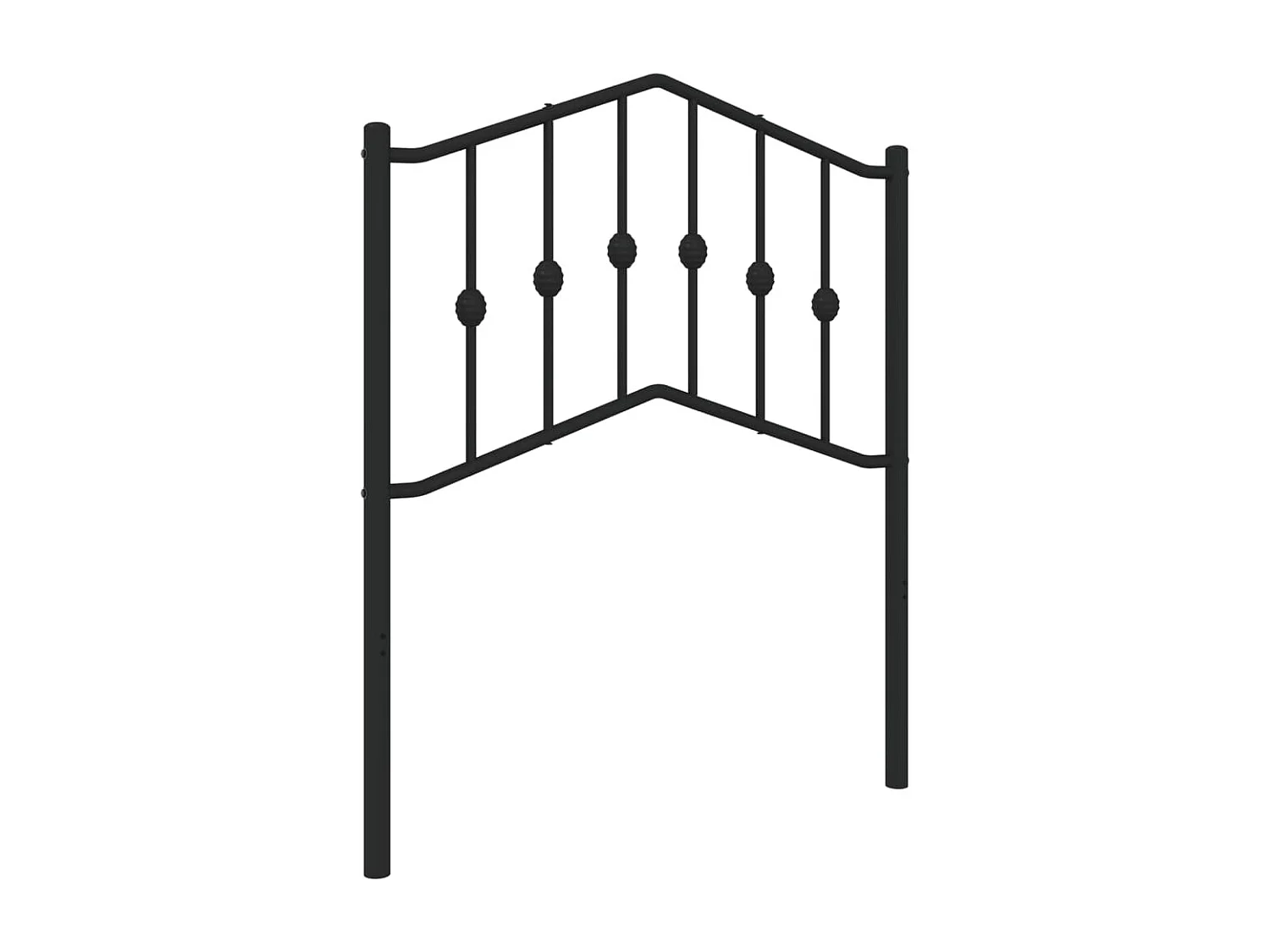 Cabeceira de cama 75 cm metal preto
