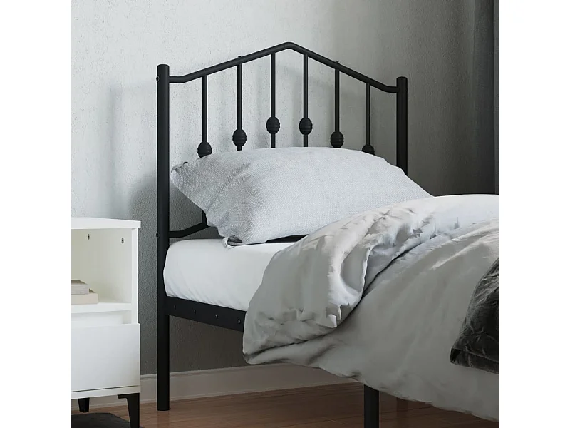 Cabeceira de cama 75 cm metal preto