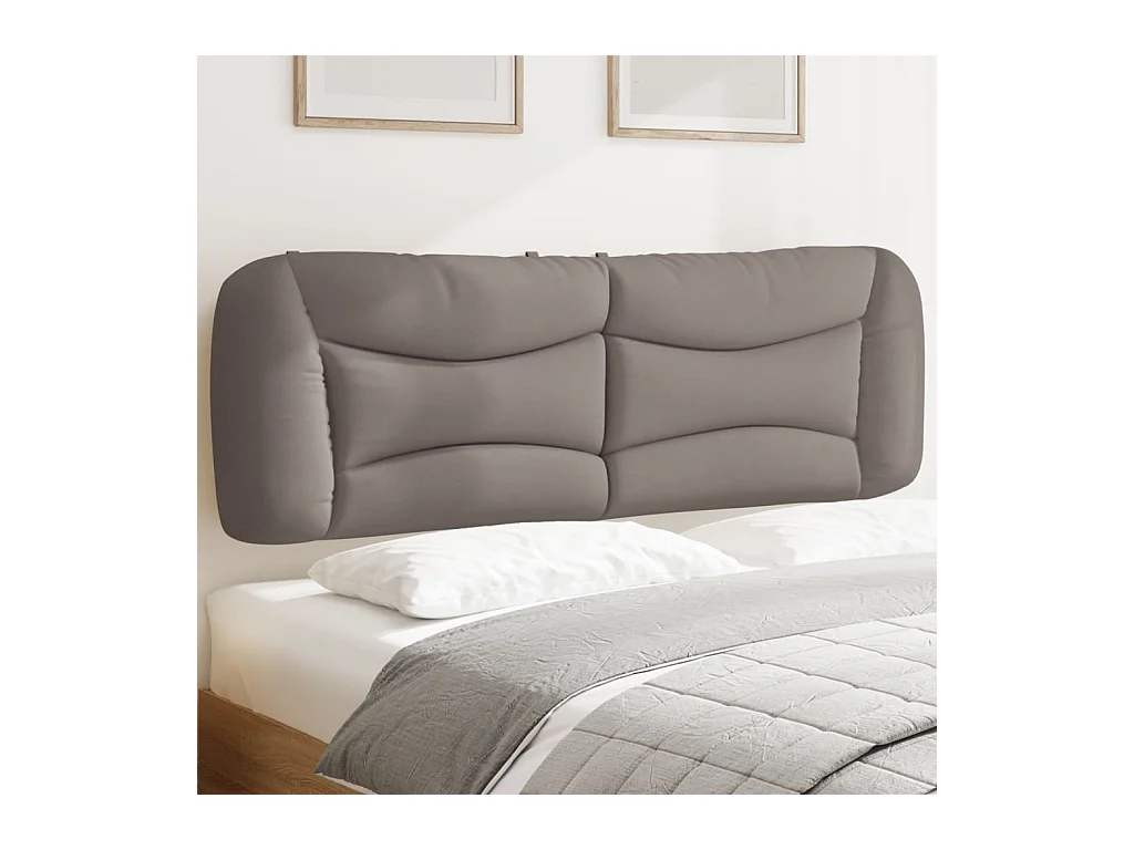 Coussin de tête de lit taupe 160 cm tissu