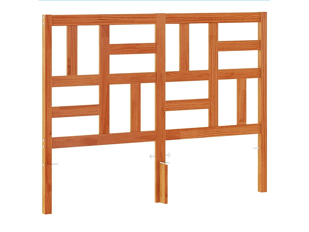 Tête de lit cire marron 135 cm bois massif de pin