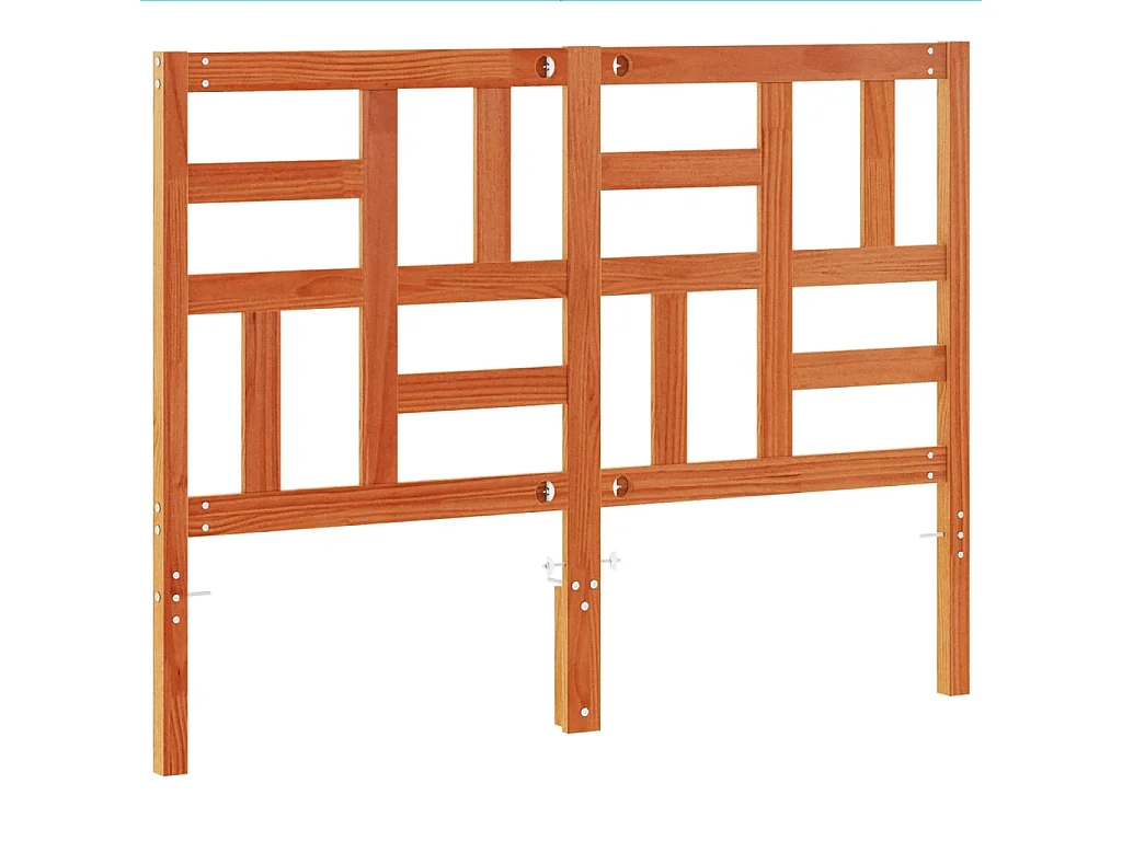 Tête de lit cire marron 135 cm bois massif de pin