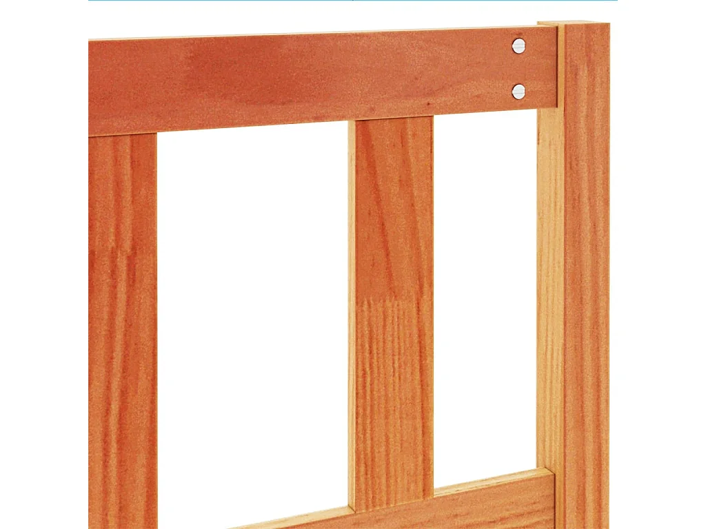 Tête de lit cire marron 135 cm bois massif de pin