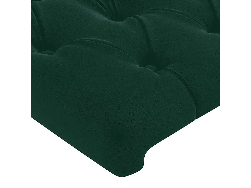 Hoofdbord LED 160x7x78/88 cm fluweel donkergroen