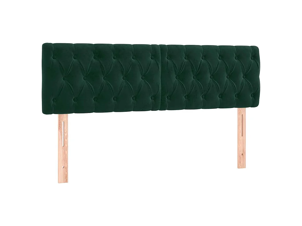 Testiera a LED Verde Scuro 160x7x78/88 cm in Velluto