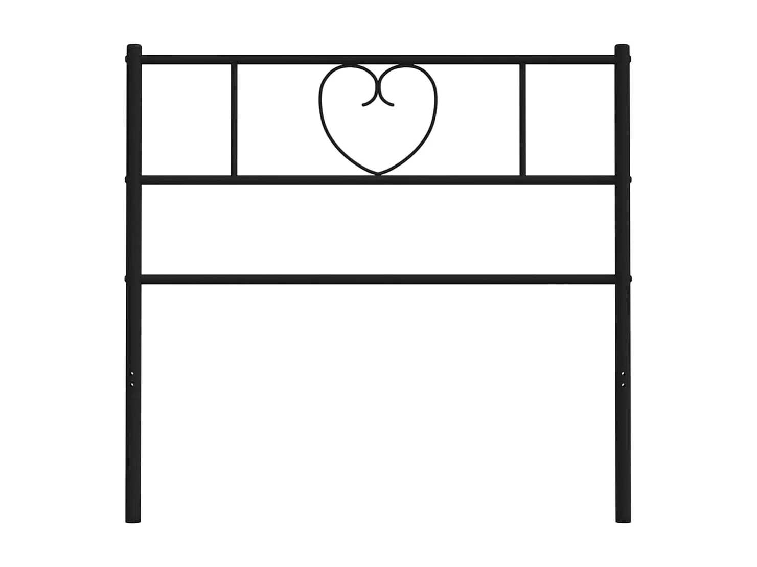 Tête de lit métal noir 75 cm