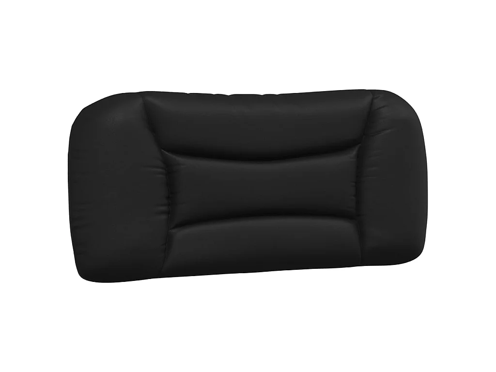 Hoofdbordkussen "Hvar" 80 cm kunstleer zwart