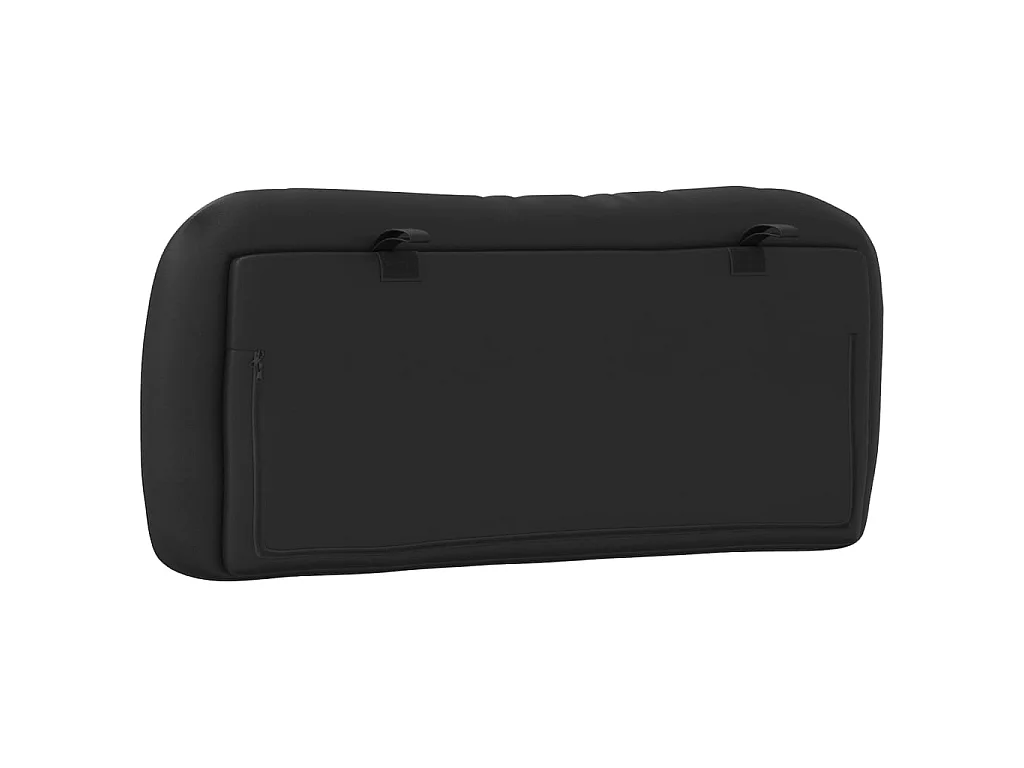 Coussin de tête de lit Hvar noir 80 cm similicuir