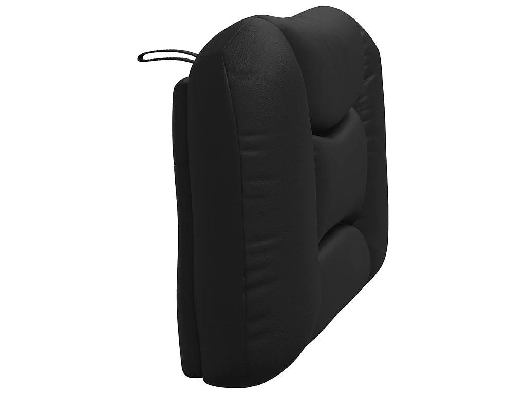 Coussin de tête de lit Hvar noir 80 cm similicuir
