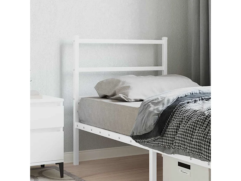 Tête de lit de remplacement métal blanc 75 cm