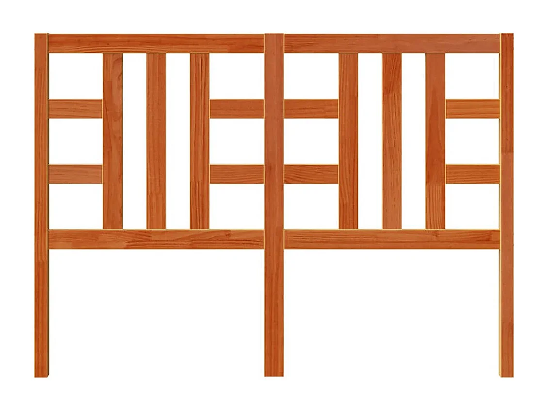 Tête de lit cire marron 135 cm bois massif de pin