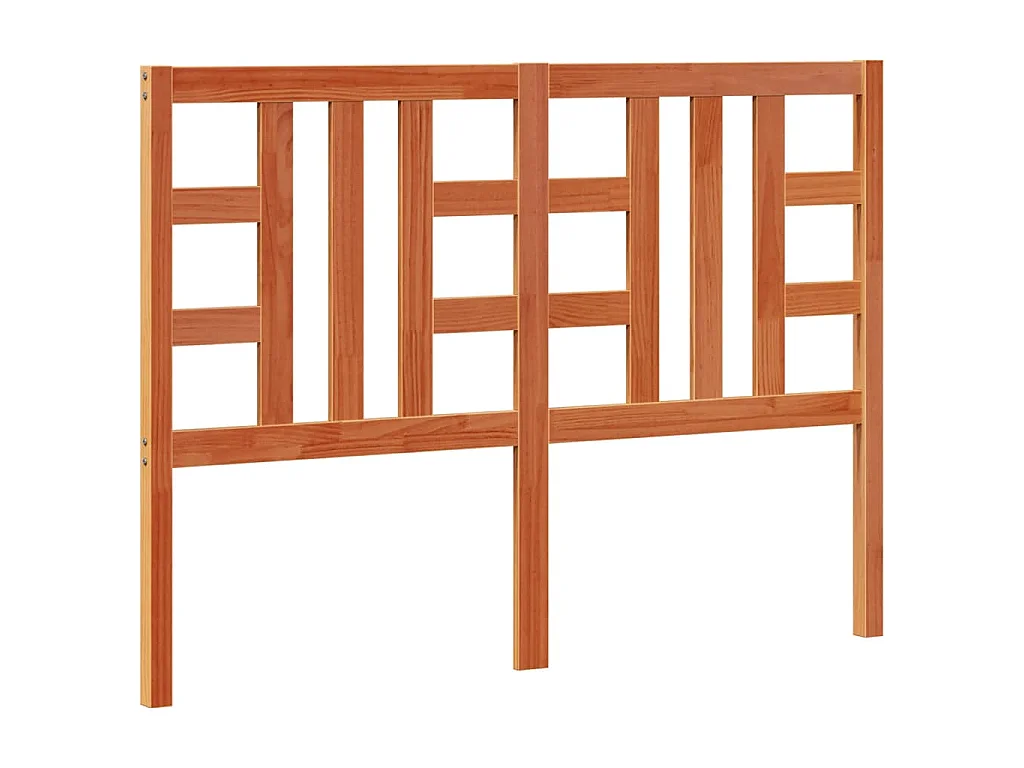 Testiera Marrone Cera 135 cm in Legno Massello di Pino