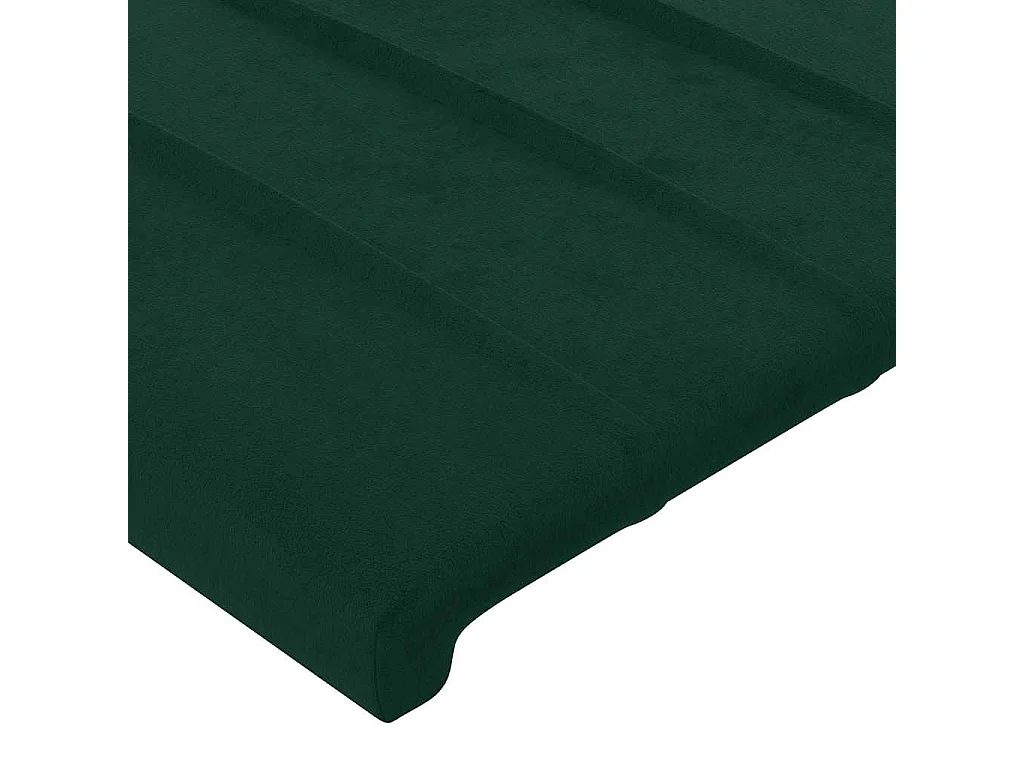Hoofdbord LED 160x5x118/128 cm fluweel donkergroen