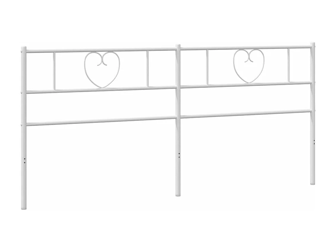 Testiera in Metallo Bianco 193 cm