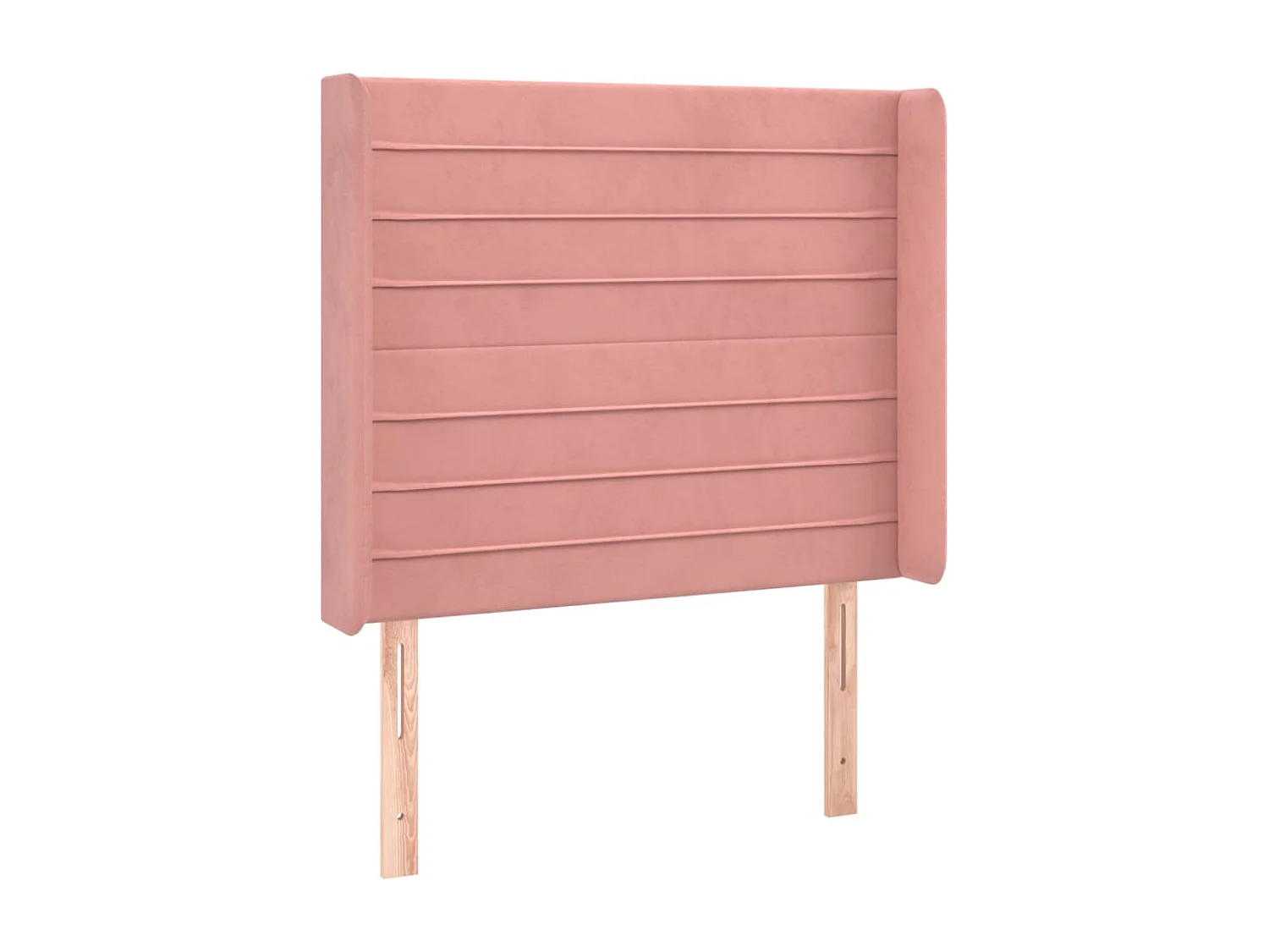 Hoofdbord met randen 83x16x118/128 cm fluweel roze