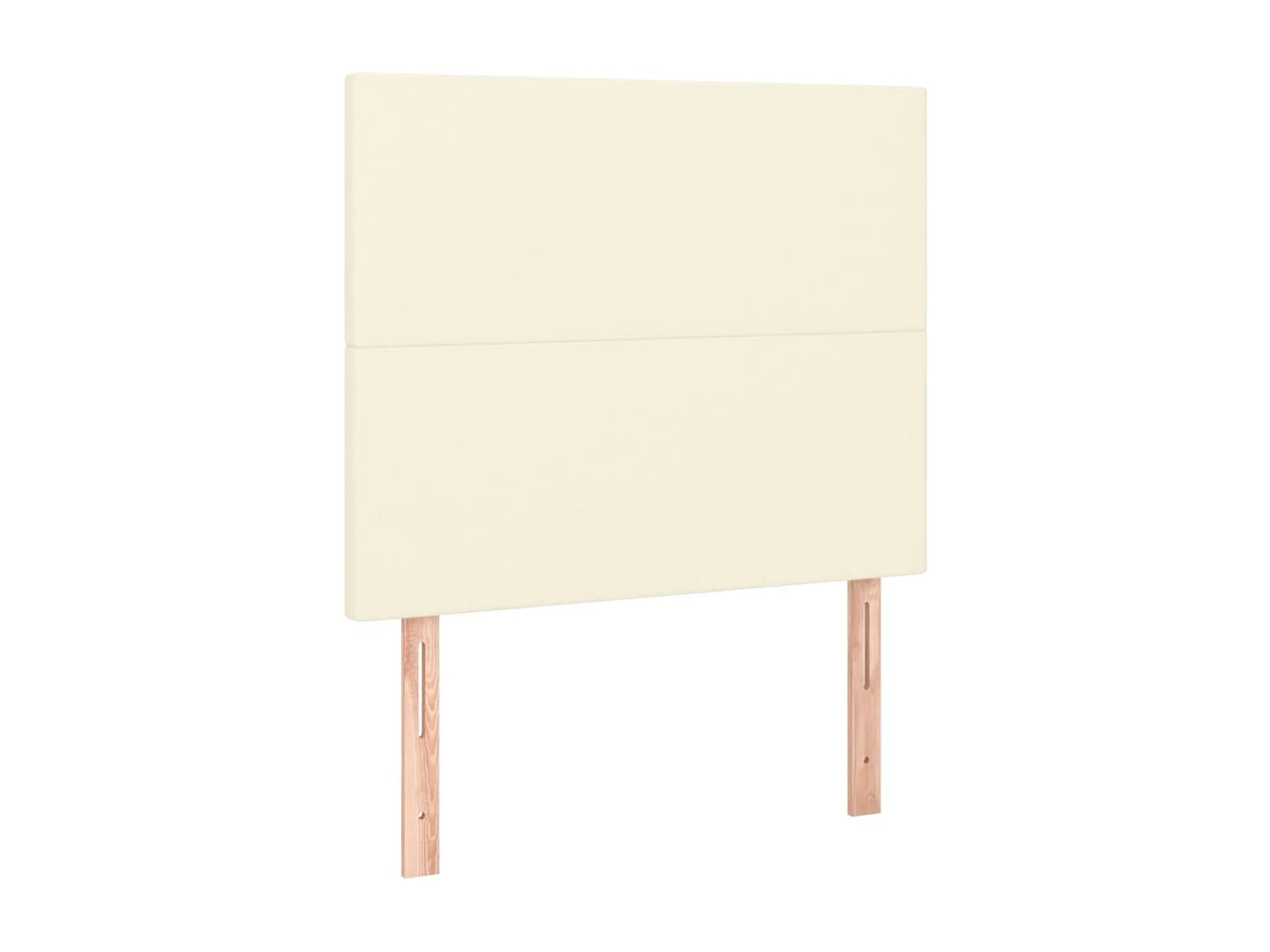 Hoofdborden 2 st 80x5x78/88 cm kunstleer crèmekleurig