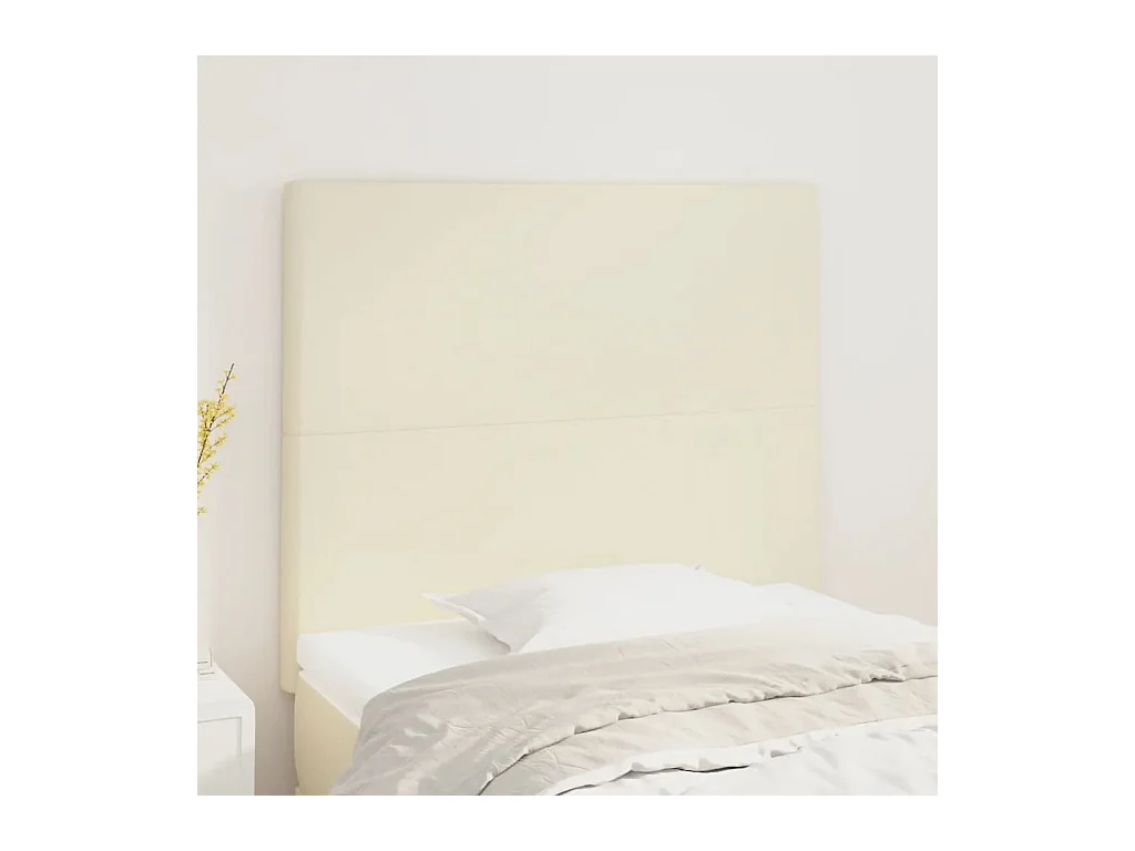 Têtes de lit 2 pcs Crème 80x5x78/88 cm Similicuir