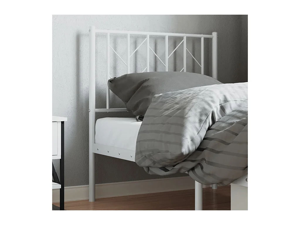 Tête de lit métal blanc 75 cm