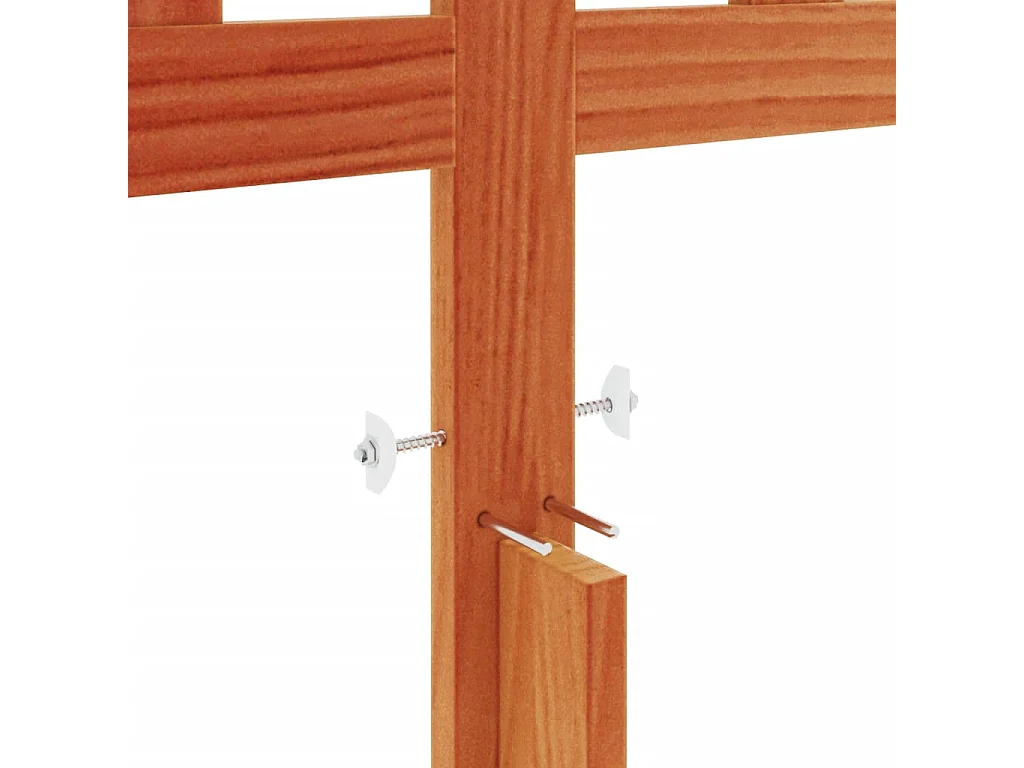 Tête de lit cire marron 135 cm bois massif de pin