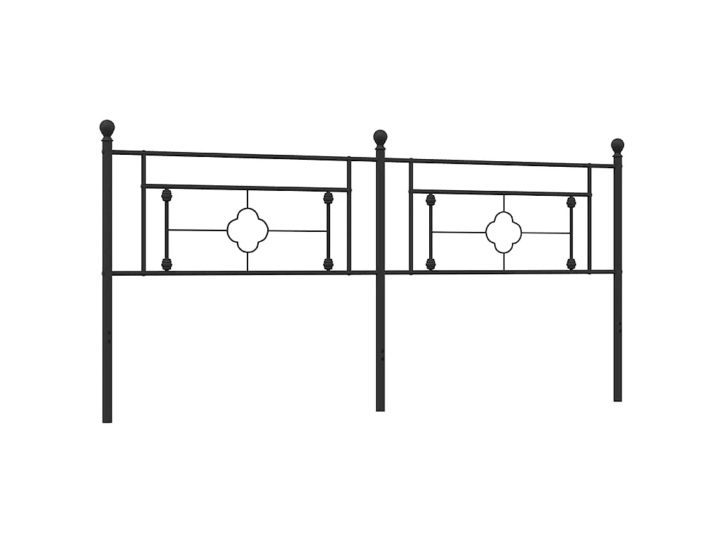 Tête de lit de remplacement métal noir 200 cm