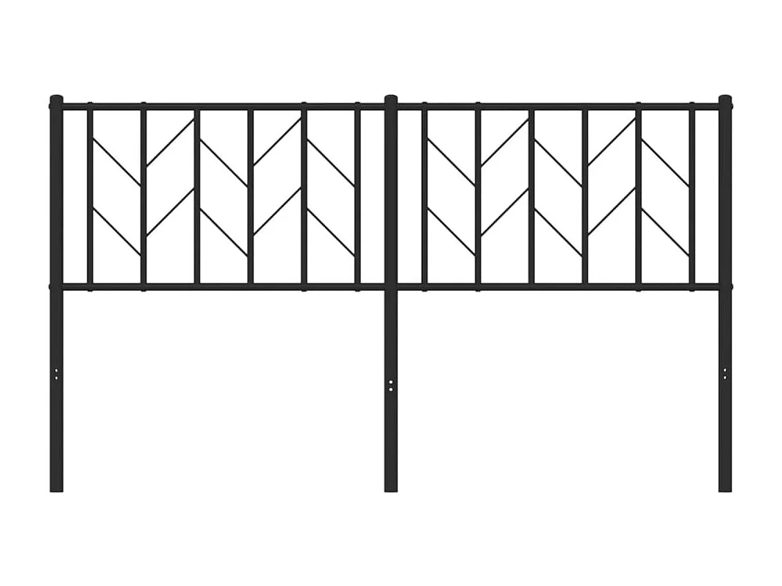 Testiera in Metallo Nero 150 cm