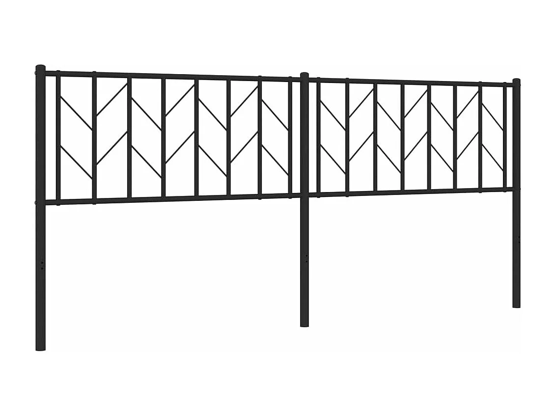 Tête de lit métal noir 193 cm