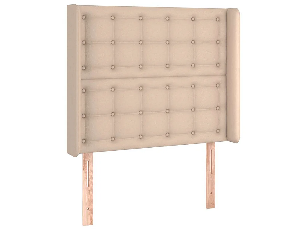 Tête de lit avec oreilles Cappuccino 93x16x118/128cm Similicuir