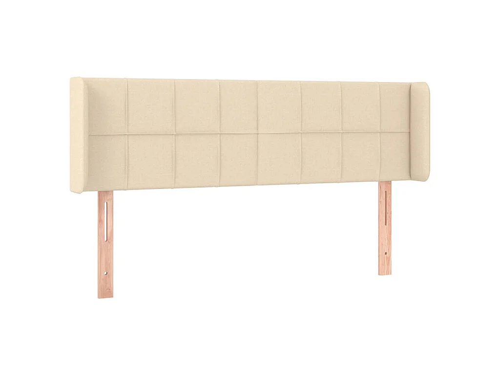 Tête de lit à LED Crème 147x16x78/88 cm Tissu