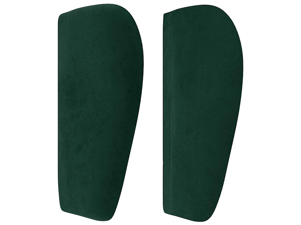 Tête de lit avec oreilles Vert foncé 147x23x78/88 cm Velours