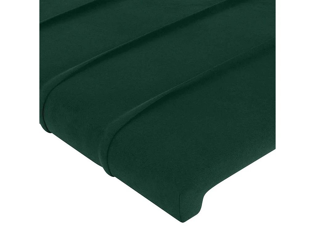 Tête de lit avec oreilles Vert foncé 147x23x78/88 cm Velours