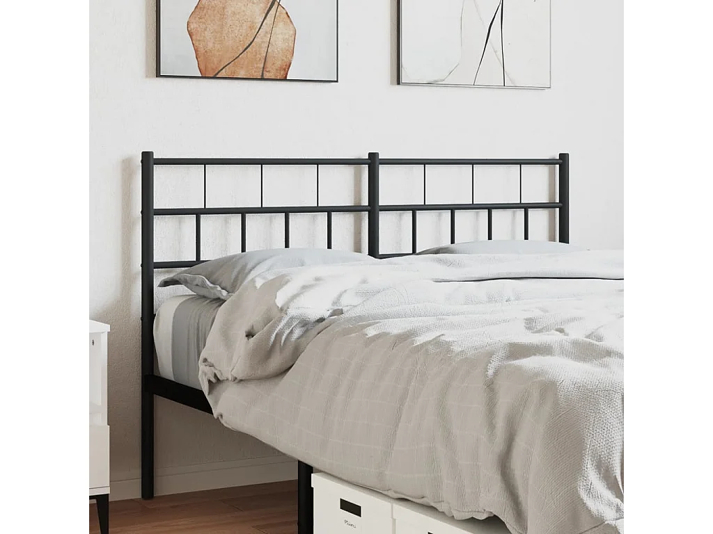 Testiera in Metallo Nero 120 cm